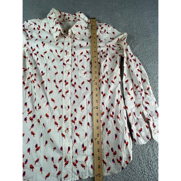 Gap Womens Blouse Medium White Long Sleeve Lightweight Business Fitted Boyfriend - Picture 3 of 8